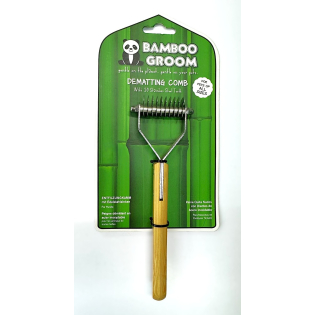 Гребінець для розплутування шерсті Bamboo Groom з нержавіючої сталі