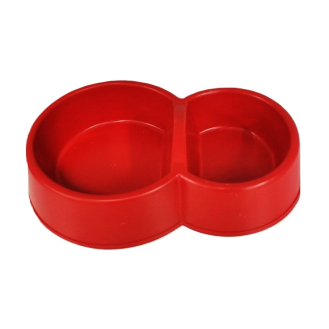 Миска для котів подвійна пластикова Дніпро №3