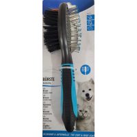 Щітка двостороння пластикова масажна з протиковзкою ручкою Trixie