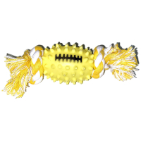 Іграшка м'яч регбі з канатом гумовий для собак Croci 26см