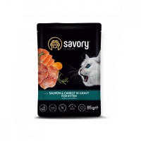 Вологий корм для стерилізованих кішок Savory 85 г - індичка та морква
