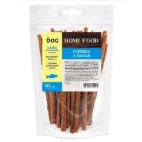 Ласощі для собак Соломка з лосося Home Food 80 г Ласощі для собак Соломка з лосося Home Food 80 г